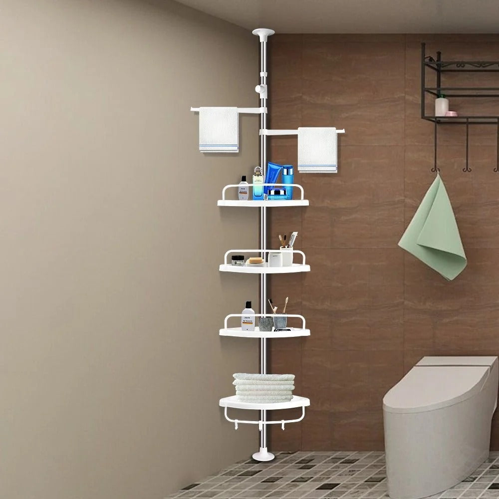 4 Tier Adjustable Shelf Organiser Corner Rack