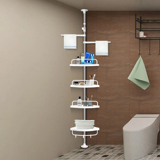 4 Tier Adjustable Shelf Organiser Corner Rack