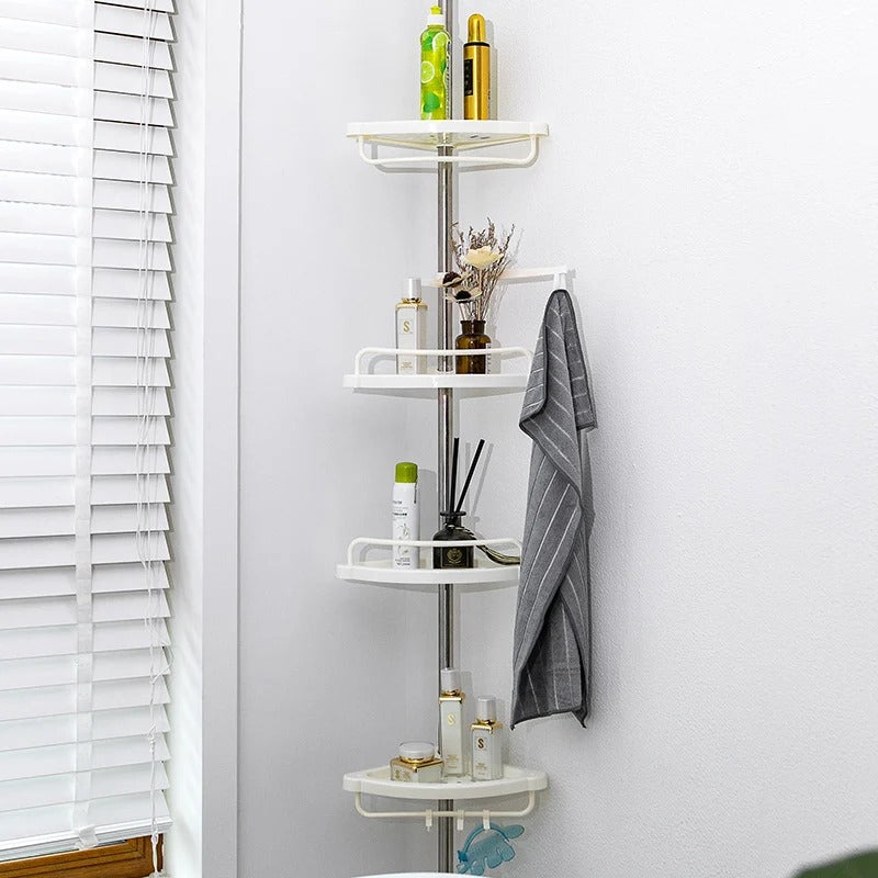 4 Tier Adjustable Shelf Organiser Corner Rack